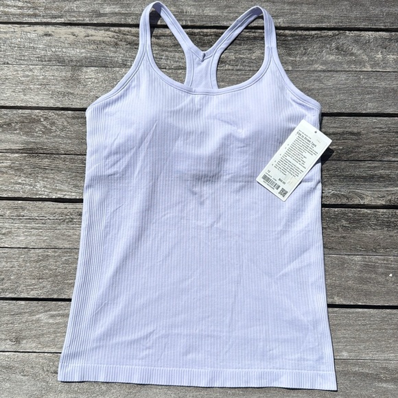 Lululemon Ebb to Street Tank Top, B/C Cup lavender Frost purple size 12 NWT - Picture 1 of 6
